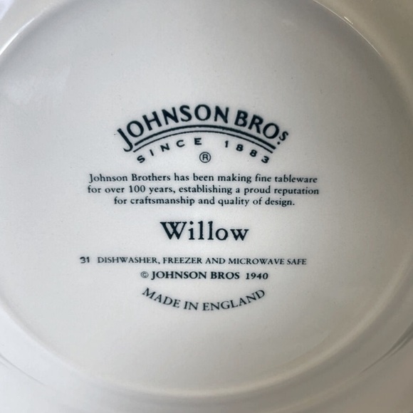 Set of 2~Johnson Brothers Blue Willow ￼Bread and Butter Plate 6.25” - Picture 6 of 7